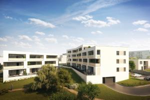 Pohled na bytový dům BD 2 a BD 3 Pohled na bytový dům BD 2 a BD 3