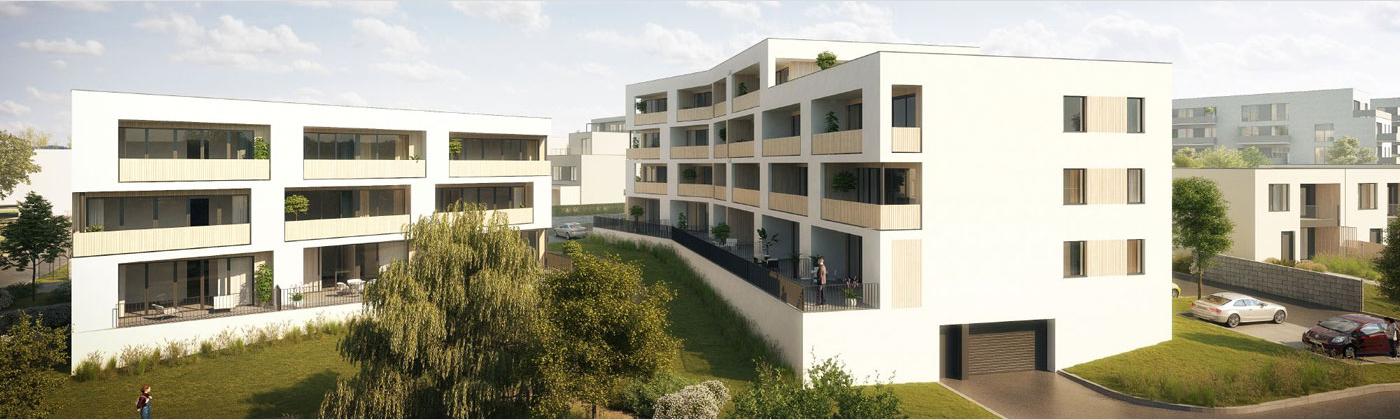 Pohled na bytový dům BD 2 a BD3 Pohled na bytový dům BD 2 a BD3