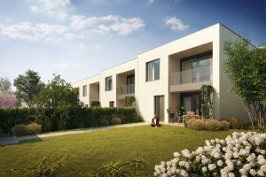 Pohled na čelní stranu - řadový dům B Pohled na čelní stranu - řadový dům B